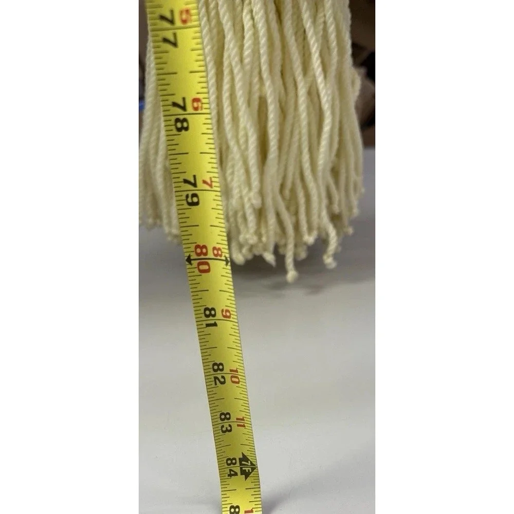 Giant Cream Macrame Plant Hanger Vintage Vibe Boho Hippie Hoop 84
